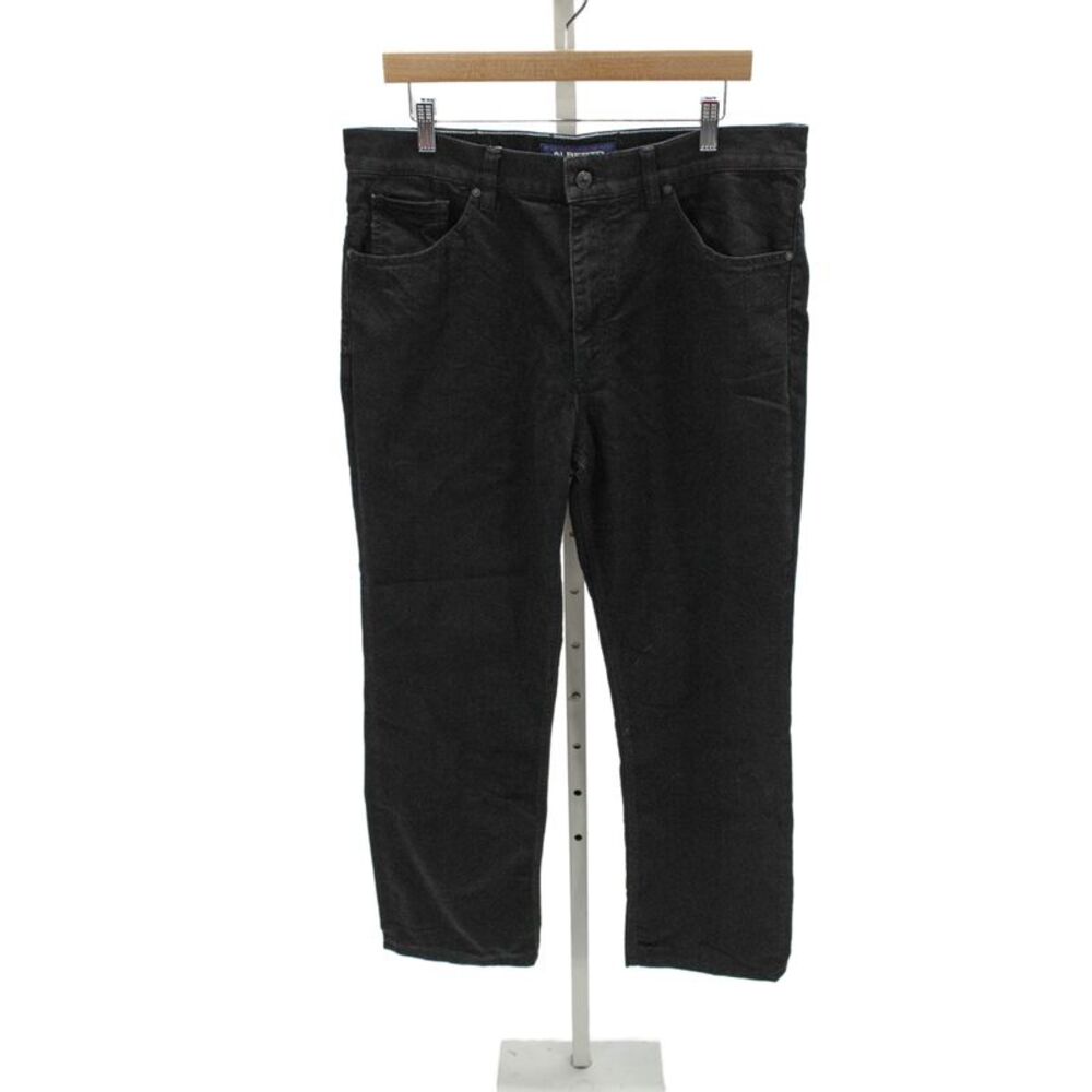 Alberto Mens Straight Black Cotton Jeans Size 36